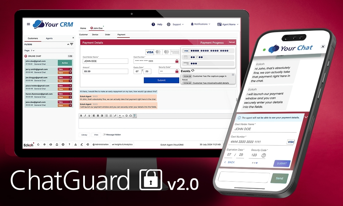Eckoh updates ChatGuard to add 3D Secure, digital wallets and PII